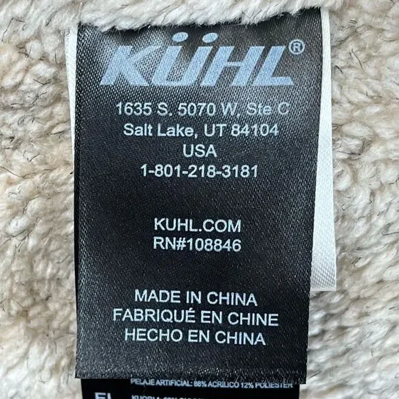 Kuhl Jacket Mens Large Projekt Arktik Hooded Fleece Lined Olive Brown Coat 2067 - Picture 14 of 14